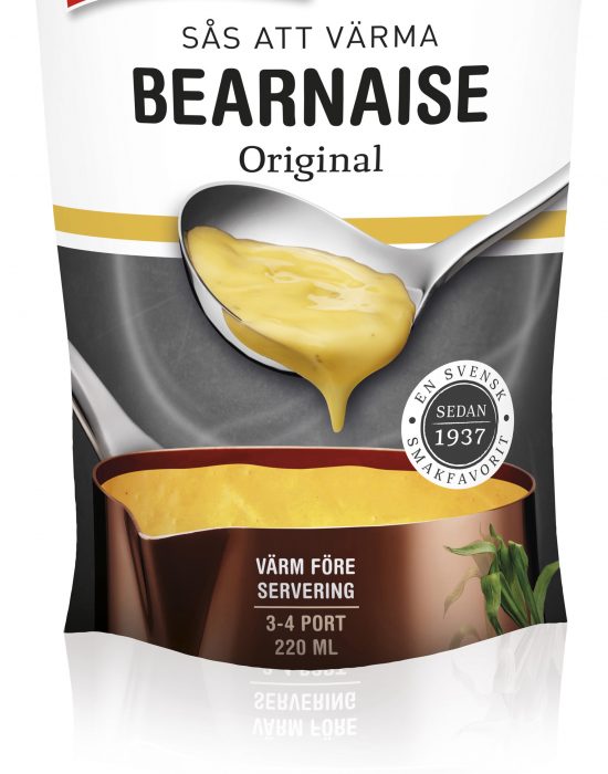 De såser som är veganska, är bearnaisesåserna och hollandaisesåsen på påse.