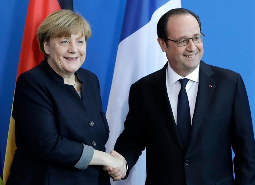 Michael Sohn/AP/TT | Angela Merkel och François Hollande är två av mötesdeltagarna.