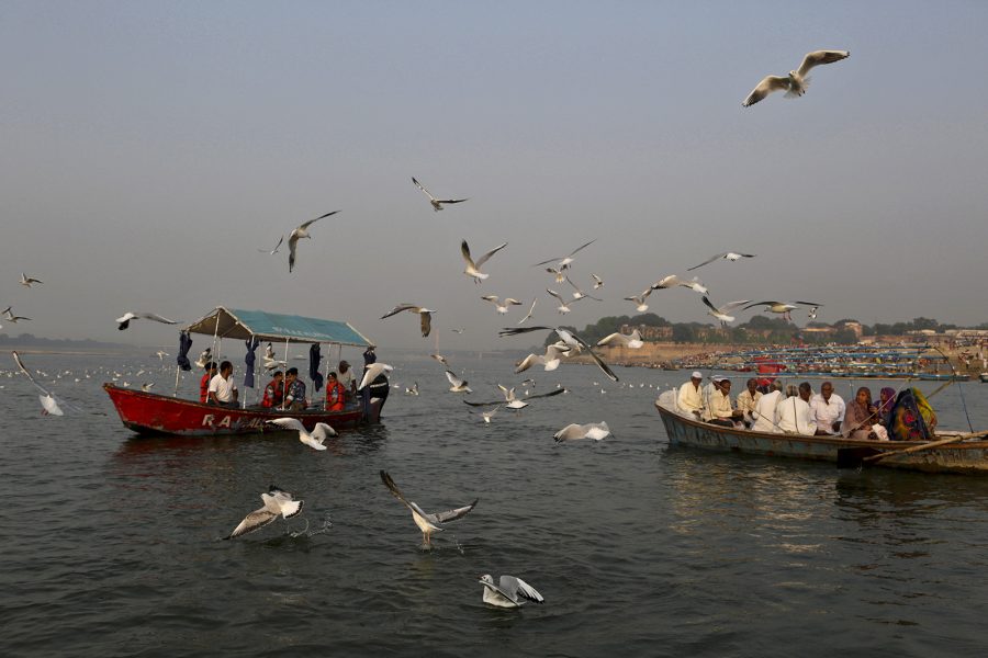 Rajesh Kumar Singh/AP/TT | Sangam är platsen där de indiska floderna Ganges och Yamuna flyter ihop.