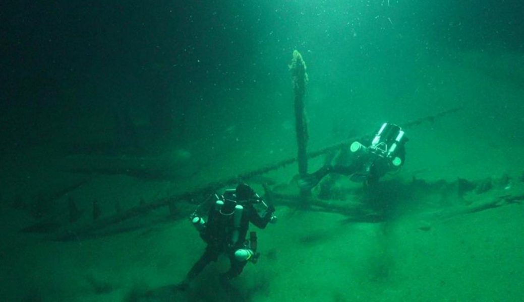University of Southampton | En av de romerska galärerna hittades på dryga 90 meters djup vilket gjorde att dykare kunde ta sig ned till vraket.