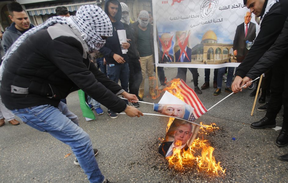 Nasser Shiyoukhi/AP/TT | USA:s president Donald Trumps beslut att erkänna Jerusalem som Israels huvudstad har lett till kraftiga protester.