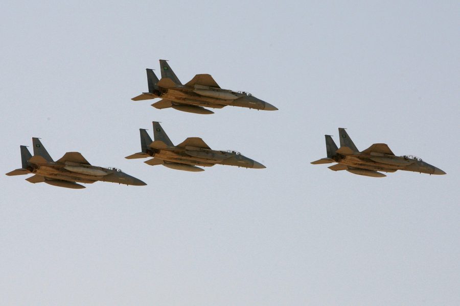 Hassan Ammar/AP/TT | Saudiska F-15-plan vid en uppvisning.