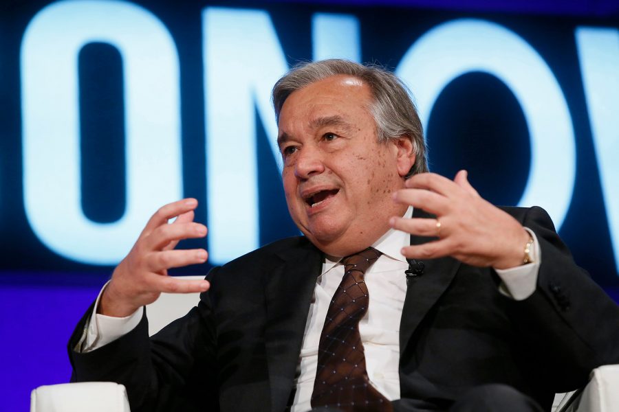 Stuart Ramson/TT/AP | António Guterres efterlyser mer dialog och djupare internationellt samarbete under 2018.
