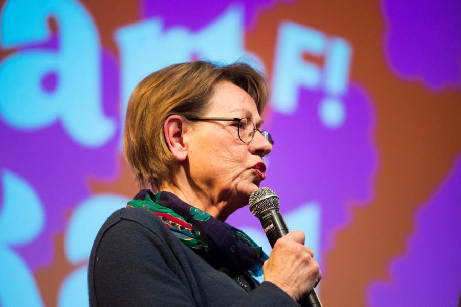 FOTO: Emil Langvad/TT | Gudrun Schyman på Fi:s valkongress i Malmö.