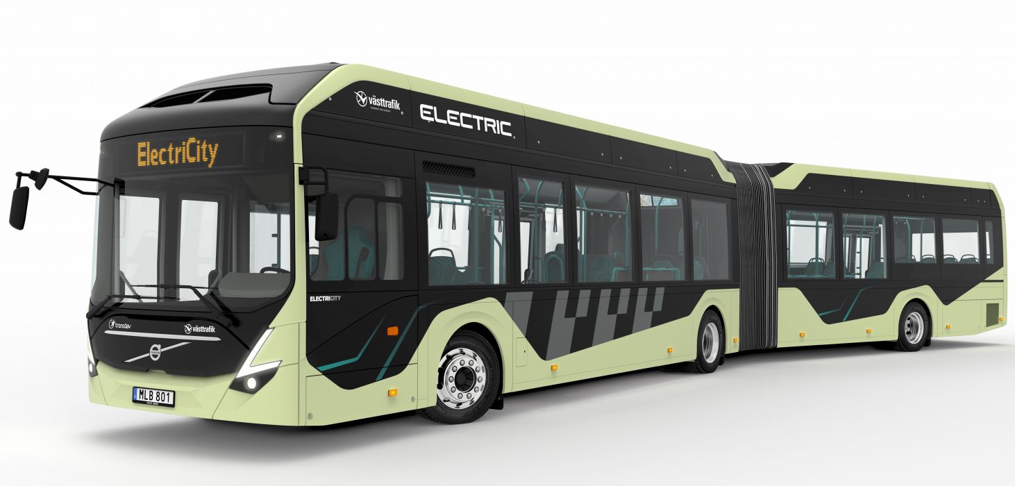 Volvo bussar | Från och med juni kommer linje 16 att få två nya, helt eldrivna ledbussar.