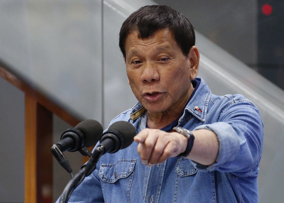 Bullit Marquez/AP/TT | Filippinernas president Rodrigo Duterte.