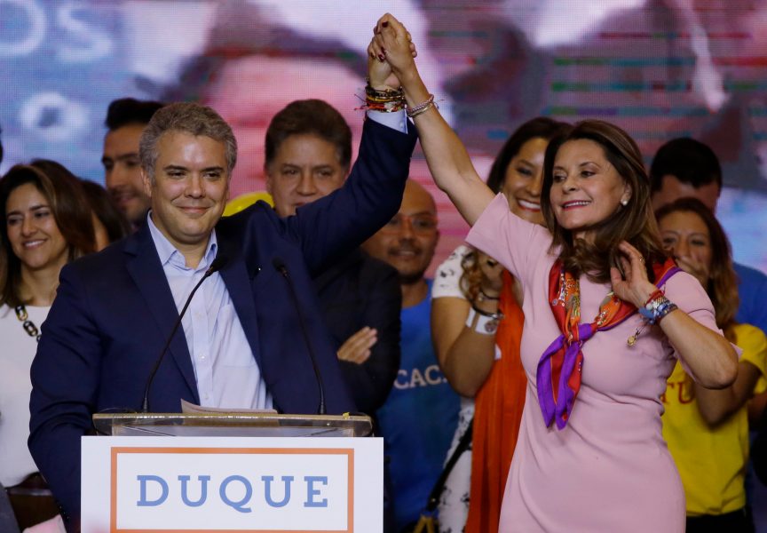 Fernando Vergara/AP/TT | Ivan Duque vann första valomgången i presidentvalet i Colombia.