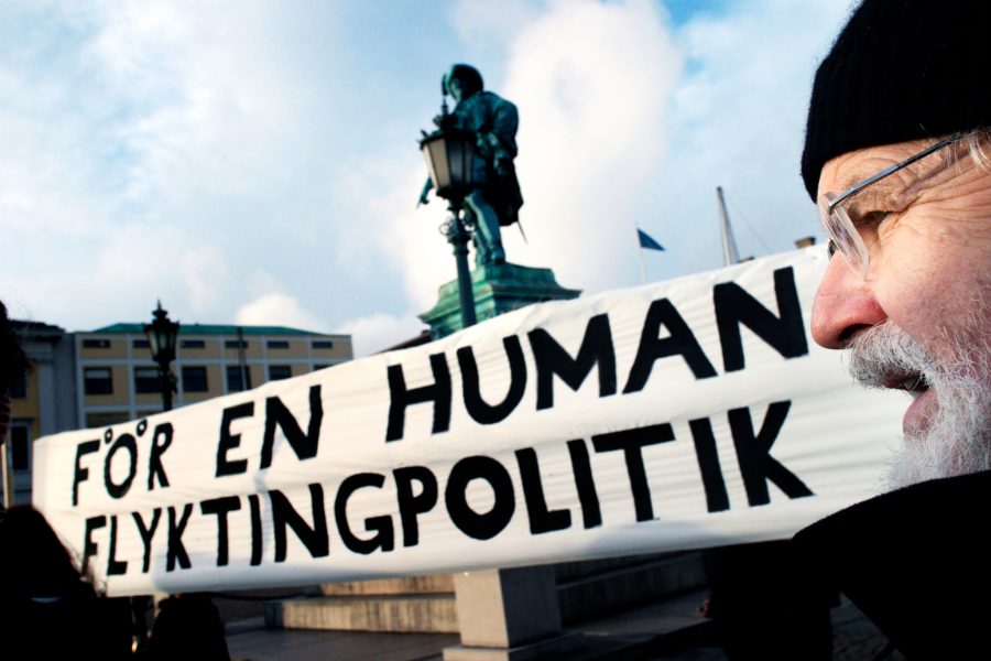 Björn Olsson/TT  | Demonstration mot svensk flyktingpolitik i Göteborg.
