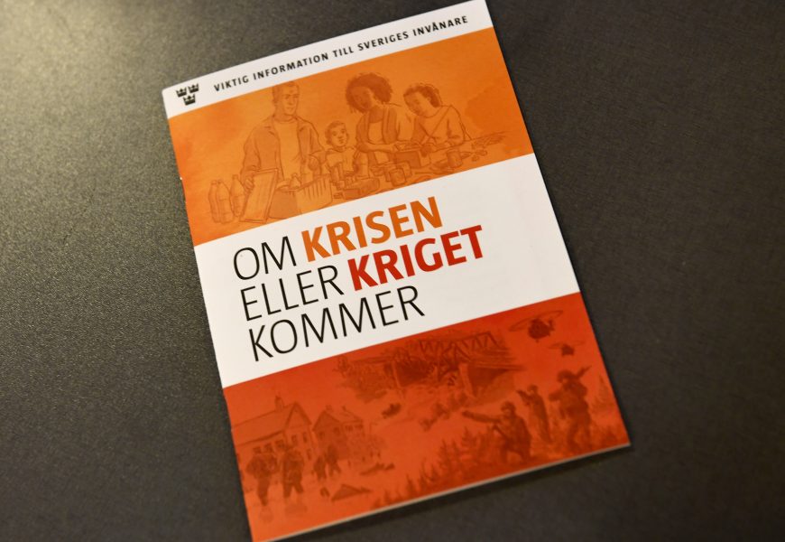 Pontus Lundahl/TT | MSB, Myndigheten för samhällsskydd och beredskap, presenterade broschyren "Om krisen eller kriget kommer" under en pressträff i måndags.