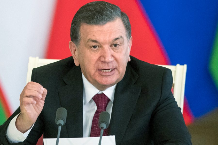 Pavel Golovkin/TT | Uzbekistans president Sjavkat Mirzijojev.
