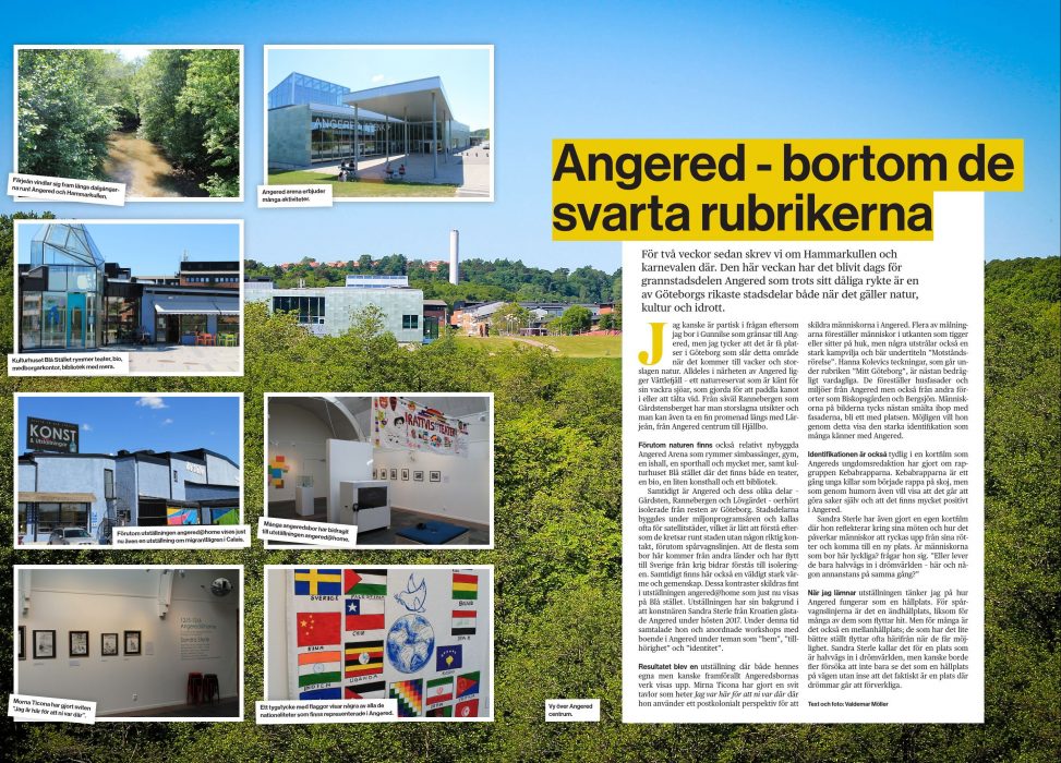 Vy över Angered centrum.