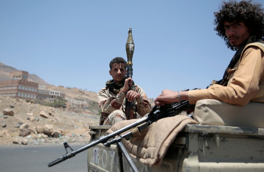 Foto: Hani Mohammed/TT | Huthirebeller i Jemen.