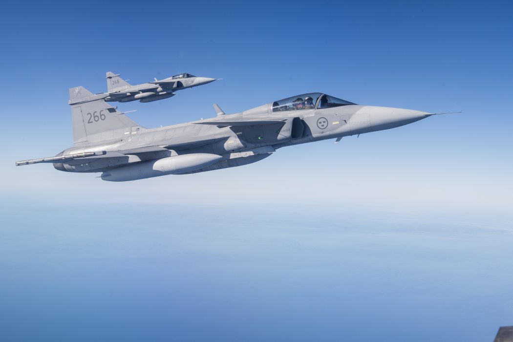 Lars Pehrson/SvD/TT | Svenska Jas Gripen-plan deltar i en stor flygvapenövning med Finland, Estland, England och Frankrike i år.