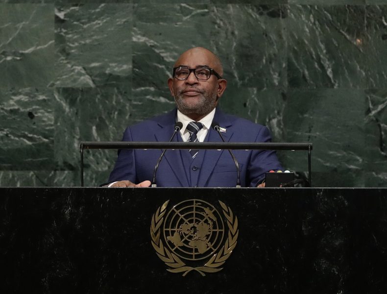 Frank Franklin II/AP/TT | Komorernas president Azali Assoumani talar i FN i september 2017.