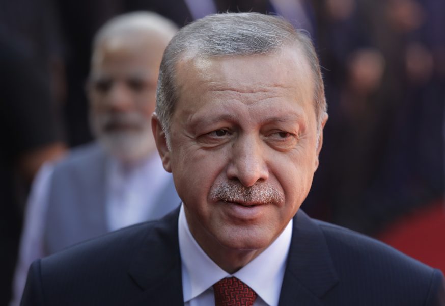 Manish Swarup AP/TT | Turkiets president Recep Tayyip Erdogan på besök i Indien i maj.
