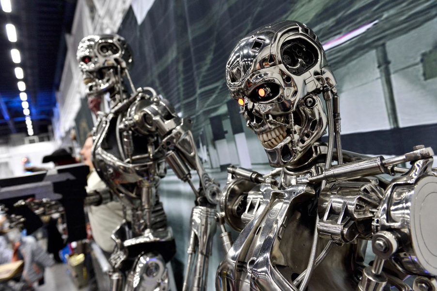 Claudio Bresciani/TT | Bilden visar robotar från filmen "Terminator".