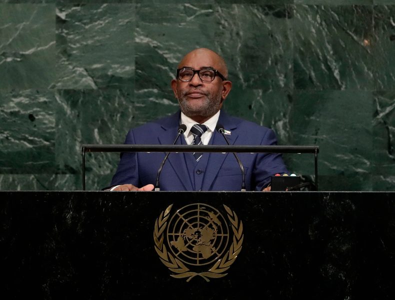 Frank Franklin II/AP Photo/TT | President Azali Assoumani vid ett tal i FN 2017.