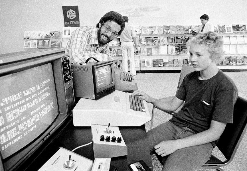 AP/TT | Datorspel på en pc 1977 – några år innan Kent Holmkvist började fascineras av datorer och ﬁck sin första egna dator.