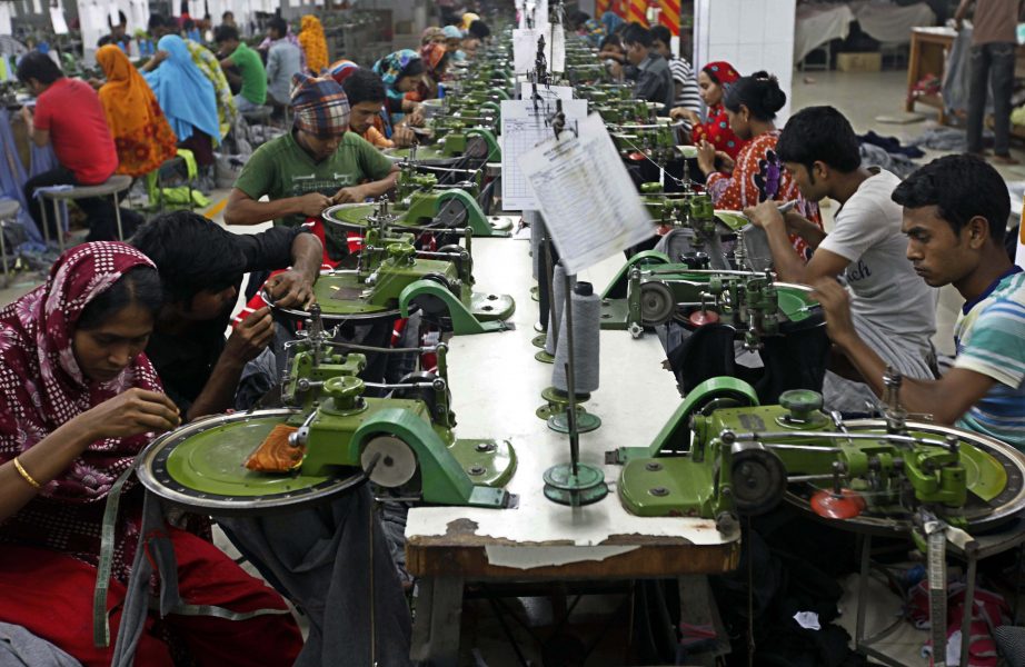 Textilarbetare i Bangladesh.