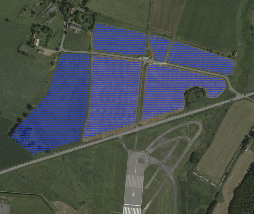 Sveriges största solcellspark byggs på nedlagda Göteborg City Airports mark.