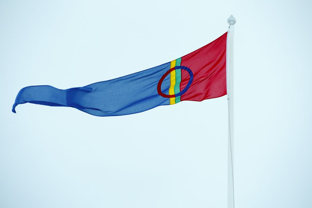 Den samiska flaggan.