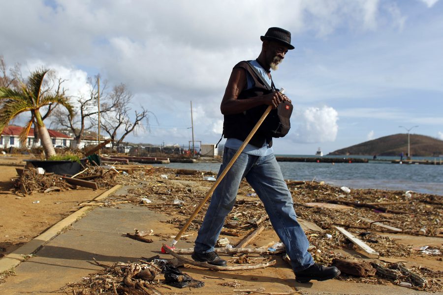 Ricardo Arduengo/AP Photo/TT | Förstörelse efter stormen Irma i Charlotte Amalie, St.