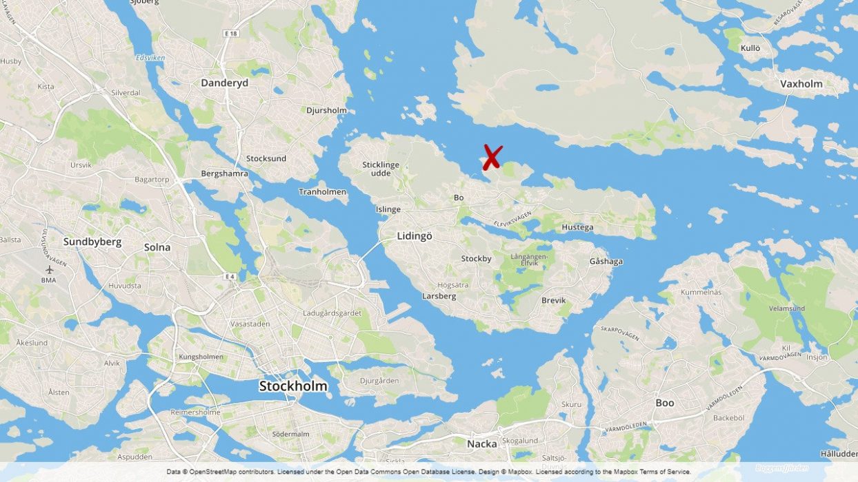 TT | Här syntes den misstänkta ubåten.