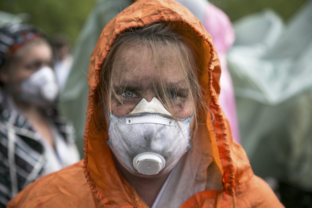 En av aktivisterna från Ende Gelende-aktionen år 2016.