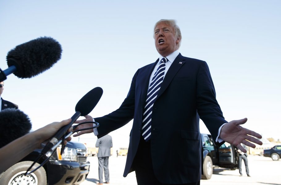 Carolyn Kaster/AP/TT |USA:s president Donald Trump efter ett politiskt massmöte i Nevada.