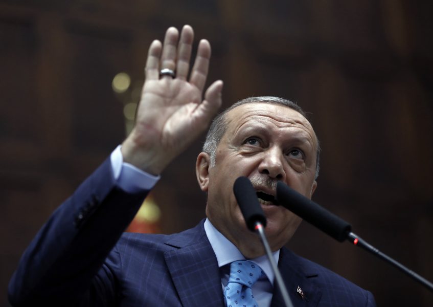 Burhan Ozbilici/AP/TT| Turkiets president Recep Tayyip Erdogan.