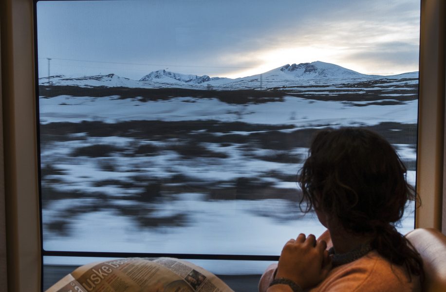 Ända till Trondheim och Narvik kan du resa med hjälp av informationen på järnväg.