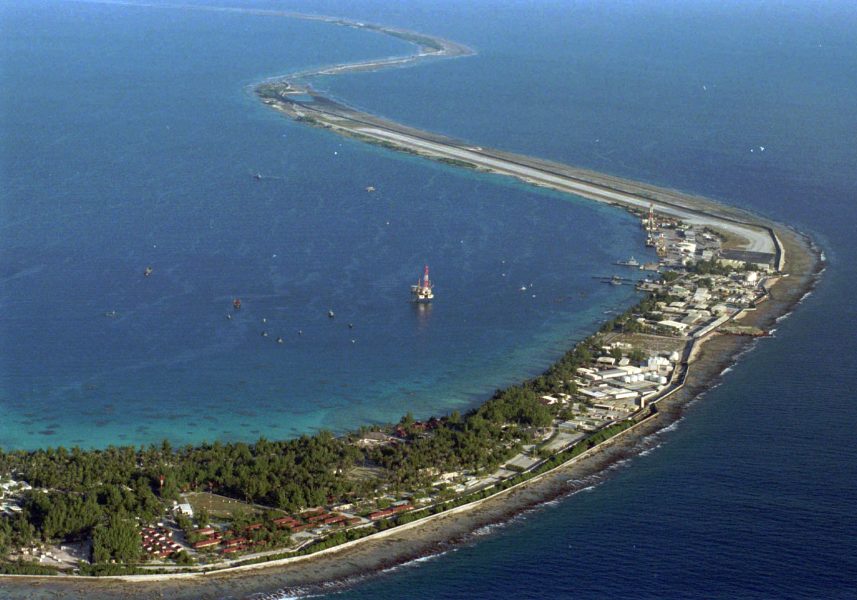 Mururoa, sydöster om Tahiti i Stilla havet.