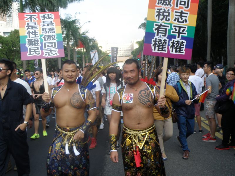 Dennis Engbarth/IPS | Deltagare i en årlig marsch för hbtq-personers rättigheter i Taipei i Taiwan.
