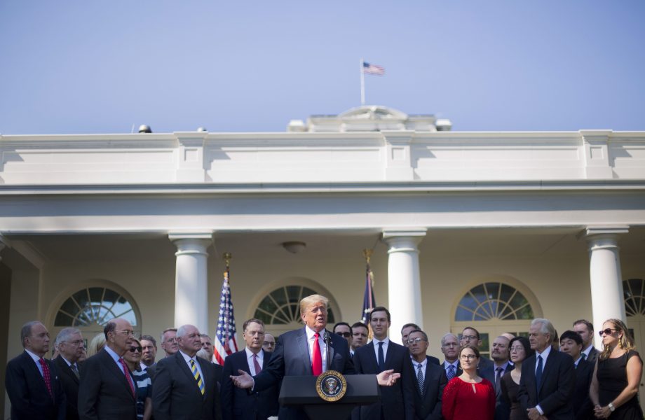 Pablo Martinez Monsivais/AP/TT | Donald Trump tillkännager det nya handelsavtalet mellan USA, Mexiko och Kanada, det så kallade  USMCA-avtalet.