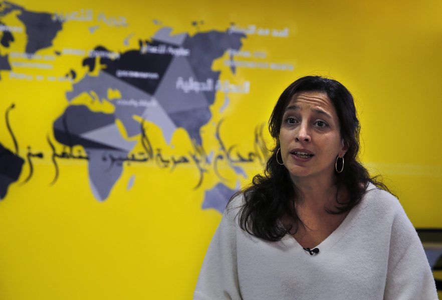 Bilal Hussein/AP/TT | Lynn Maalouf, som leder Amnesty Internationals granskning av människorättsfrågor i Mellanöstern.