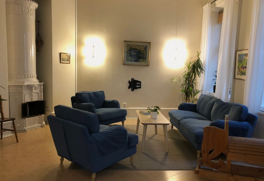 Skyddsvärnet | Vardagsrummet i det nya halvvägshuset för kvinnor som öppnas i  Göteborg.