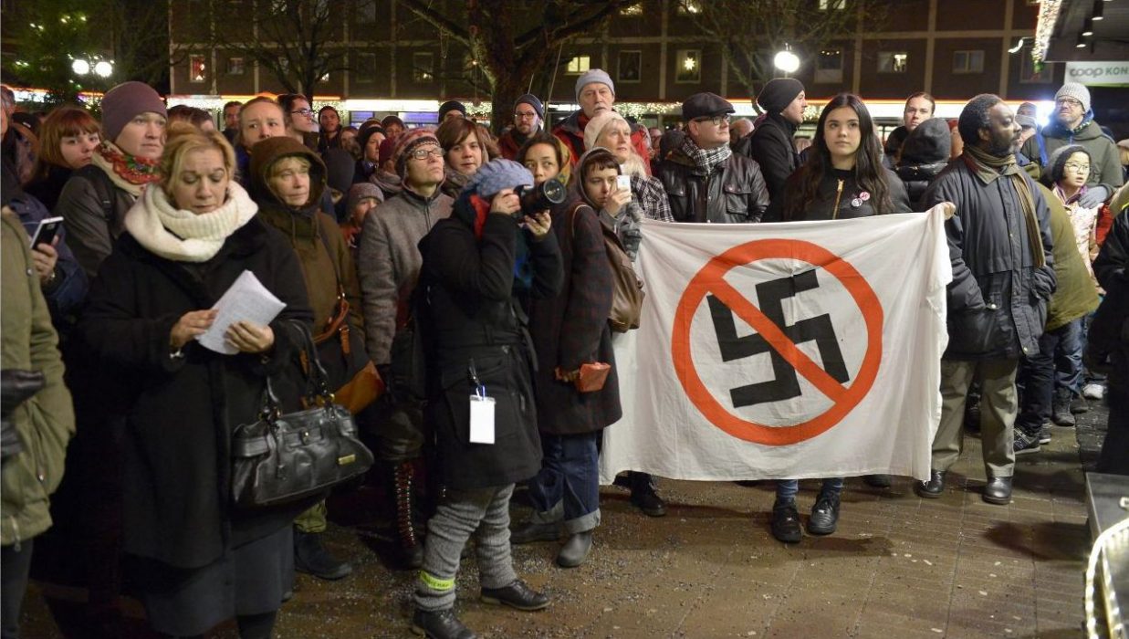 Janerik Henriksson/TT | 2014 hölls en stor manifestation mot nazism och rasism i Kärrtorp.
