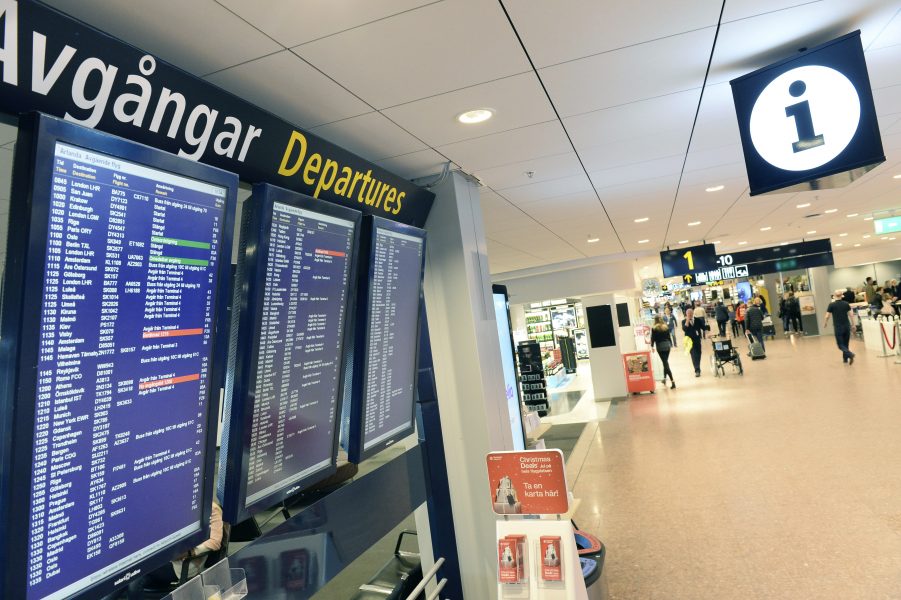 Fredrik Sandberg/TT | Det blev slagsmål mellan en passagerare och incheckningspersonal.