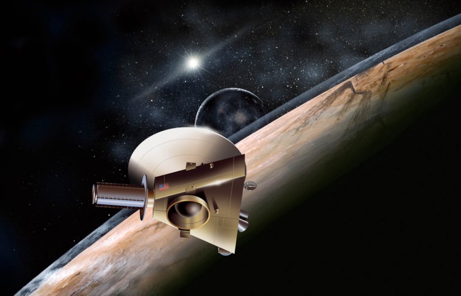 Den amerikanska rymdmyndigheten Nasas sond New Horizons utforskar Pluto.