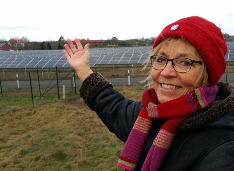 Gertrud Ingelman lämnade in ett medborgarförslag om att Göteborg energi borde bygga en solcellspark.