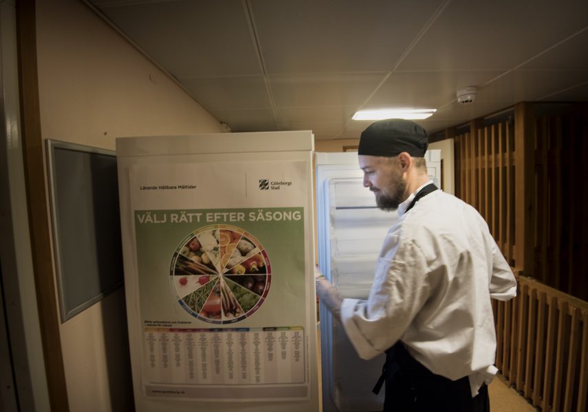 Johan Bredwad, kock på den kommunala förskolan Röda Stråket i Göteborg.