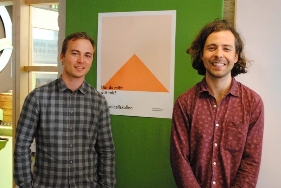 Eric Ahlberg och Erik Wallnér lanserade webbtjänsten Solcellskollen sommaren 2017.