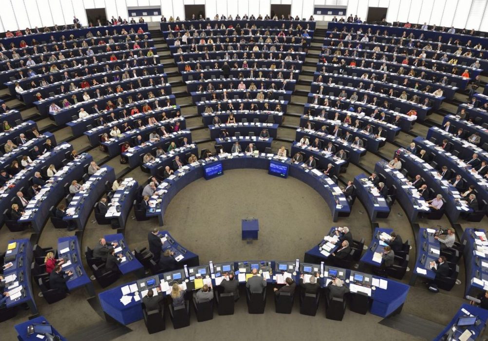 Plenum i EU-parlamentet i Strasbourg dit Katarina Folkeson kandiderar.