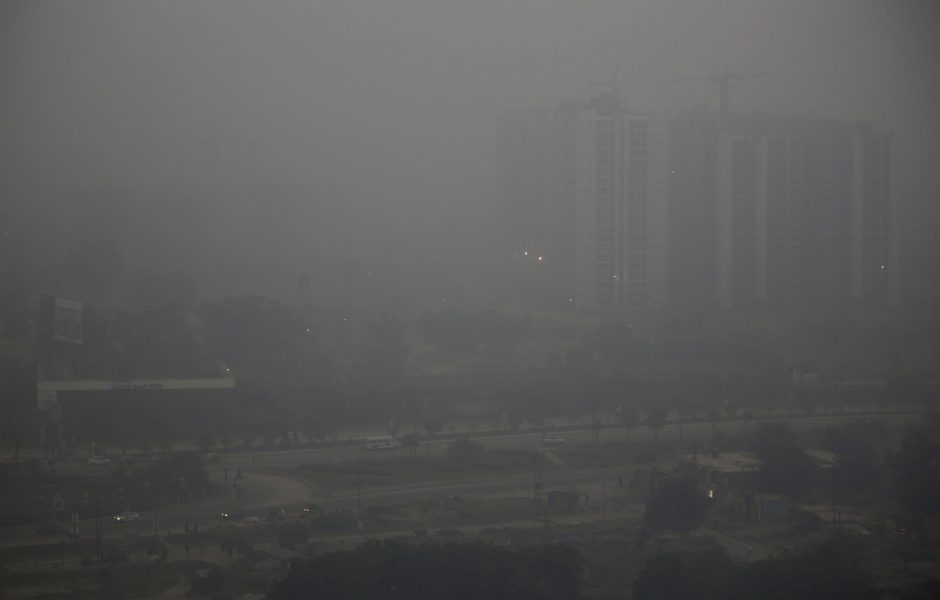 Smog i Indiens huvudstad New Delhi i oktober i fjol.