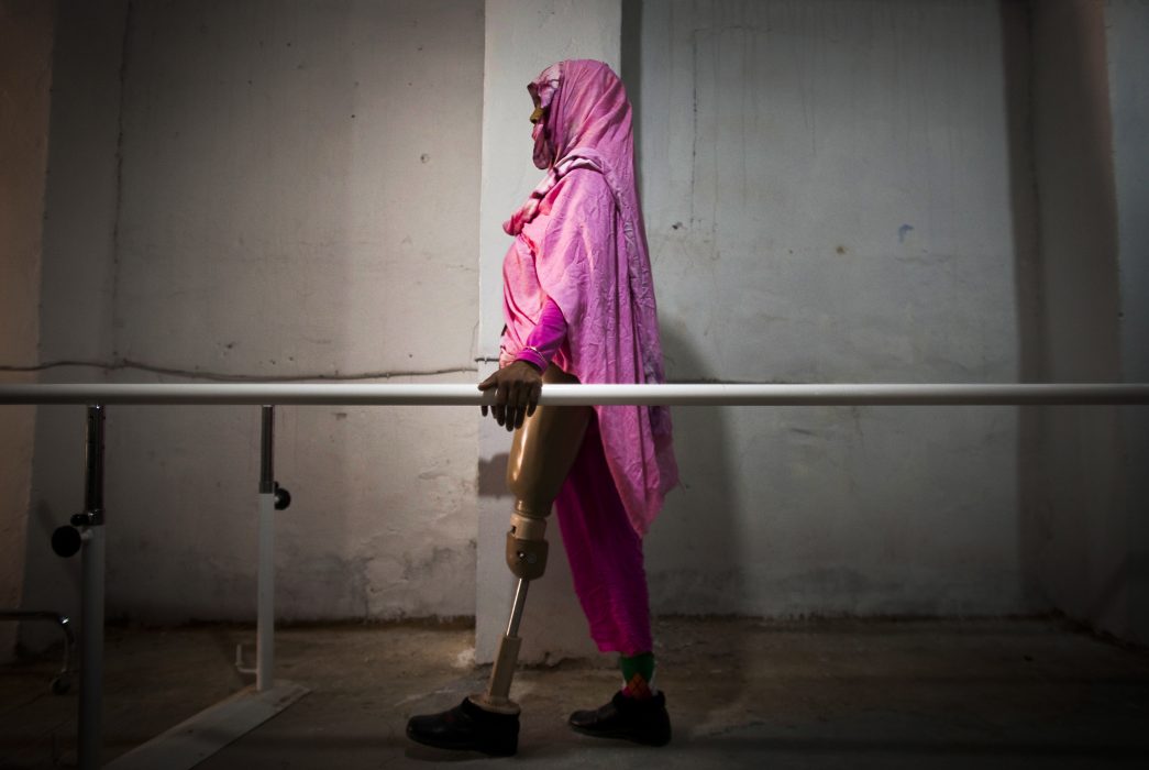 Fatma Mahmud, ett av många offer för land-minorna i Västsahara.