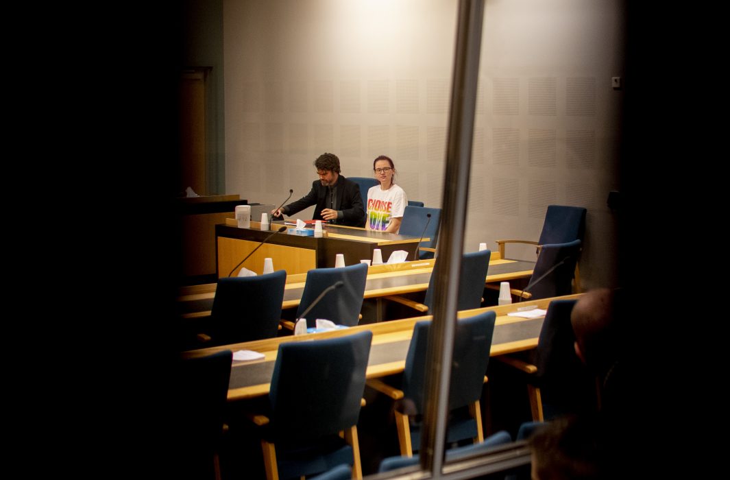 Elin Ersson i Göteborgs tingsrätt under måndagen.