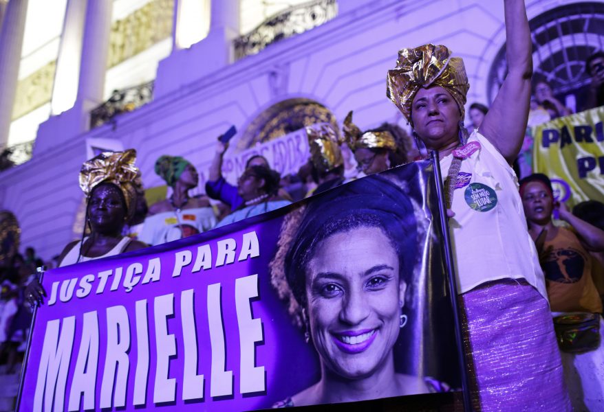 Den 8 mars tågade kvinnor i Rio de Janerio under parollen ”Rättvisa för Marielle” till minne av den mördade politikern och människorättsaktivisten Marielle Franco.
