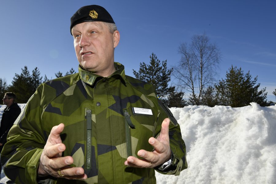 Överste Stefan Smedman, övningsledare för arméövningen Northern Wind i östra Norrbotten.
