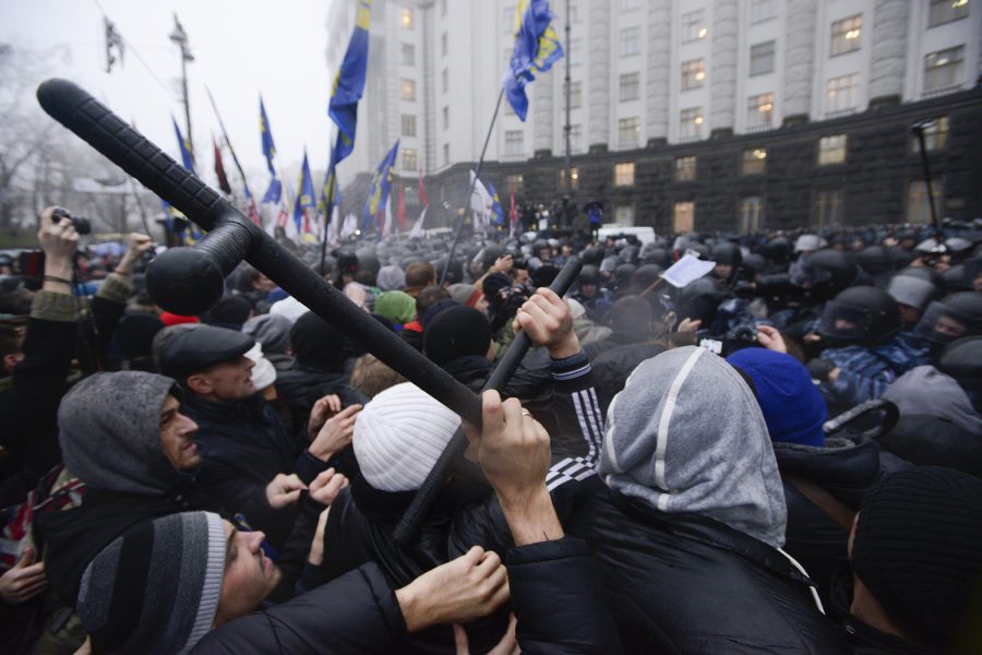 Protester i Ukraina november 2013.