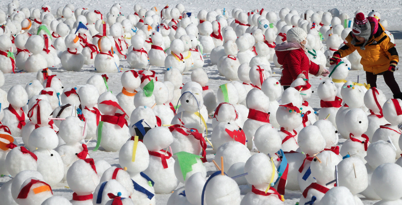 Foto: Aan-Jong Hjoon/AP/TTSnögubbefestival i Hwacheon i Sydkorea.